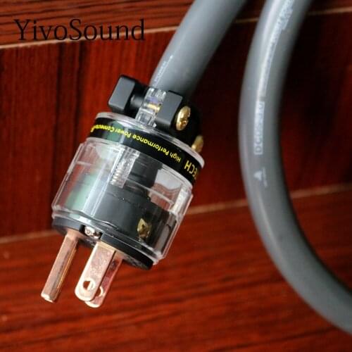 HIFI audiophile Grey Knight DS3.0 Into the wall power line CD Audio power amplifier connecting cable US +IEC plug