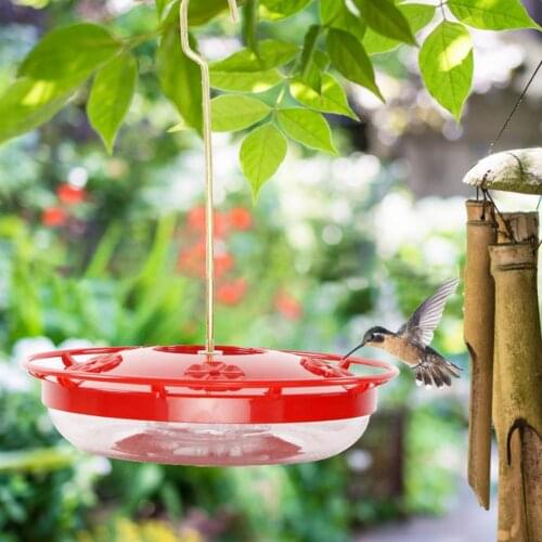 Bird Feeder Reusable No Deformation Metal Automatic Hanging Food Holder for Garden