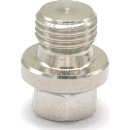 M10x1.0mm Male 304 Stainless Steel Countersunk End Plug With Flange Hex Head Socket Pipe Fitting