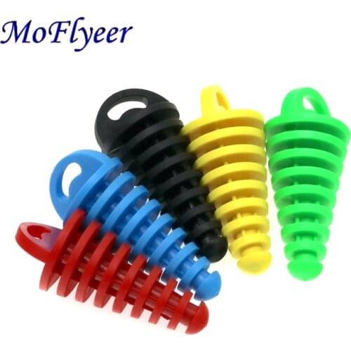 MoFlyeer Motorcycle Exhaust Pipe Motocross Tailpipe PVC Air-bleeder Plug Exhaust Silencer Muffler Wash Plug Pipe Protector