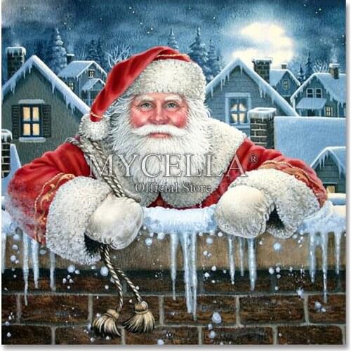 Cartoon,Full,Diamond Embroidery, Snow Santa Claus,5D,Diamond Painting,Cross Stitch,3D,Diamond Mosaic,Needlework,Crafts,Christmas