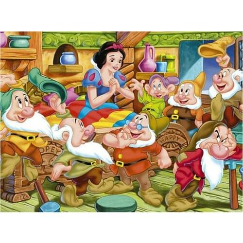 DIY Diamond Painting Disney Snow White and The Seven Dwarfs Rhinestone Embroidery Diamond Mosaic Cross Stitch Kits 5D Home Decor
