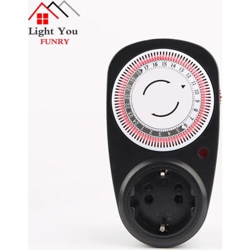 German Standard Mechanical Timing Socket Household Smart Countdown Switch Socket Energy Saving Socket 110-250V