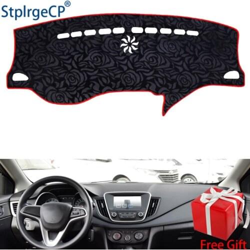 Rose Pattern Non-slip Car Dashboard Cover Dash Mat Pad DashMat ANti-UV Car Sticker for Chevrolet Cavalier 2019 Car Styling