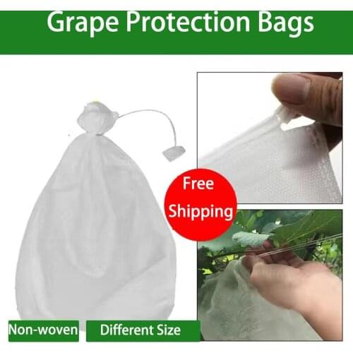 Non-woven Garden Grape Protection Bags For Fruit Vegetable Grapes Against Insect Anti-Bird Mesh Bag Waterproof Pest Control
