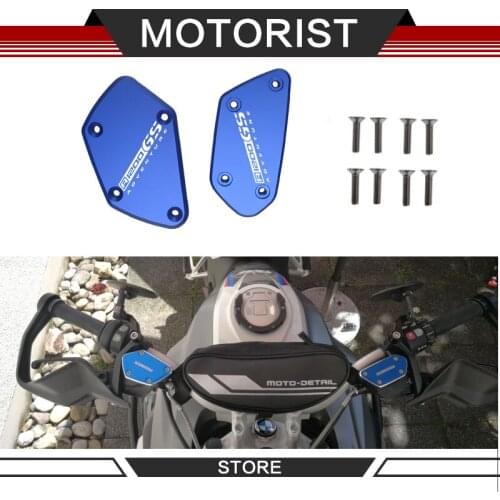 One pair of CNC aluminum alloy motorcycle brake fluid fuel tank oil tank cap for BMW R1200GS R1200 GS ADV R 1200GS 2013-2018