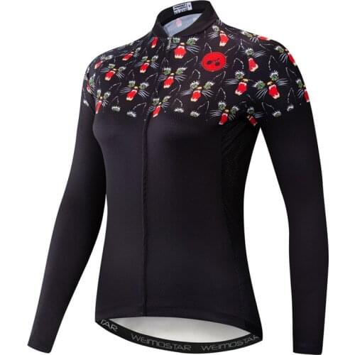Weimostar Autumn Cycling Jersey Long Sleeve Women Mountain Bike Clothing Spring MTB Bicycle Jersey Top Road Cycling Clothes