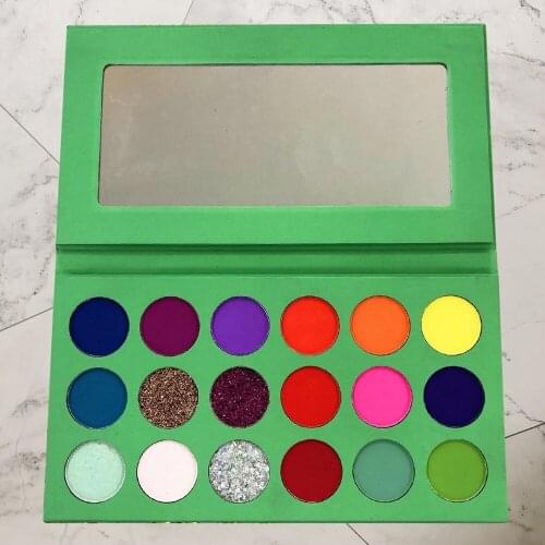 Vegan Matte Glitter Nude Makeup Pigment Eyeshadow Palette Long Lasting Shiny Waterproof Mirror Cosmetics Kit Custom Logo Label