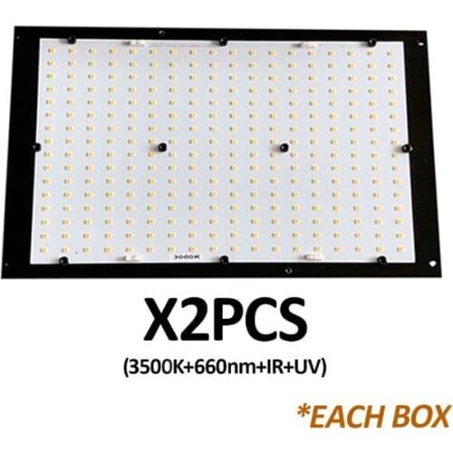 2pcs Samsung QB288 V2 lm301b 3000K 3500K UV IR quantum led lamp boards with 326mm heat sink