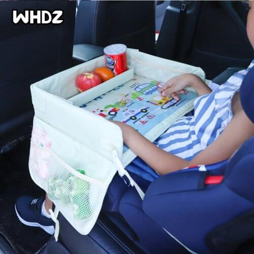 Upgraded Multifunction Autos Baby Seat Tray Waterproof Table Car Seat Tray Storage Kids Toys Infant Holder Cartoon Baby Fence