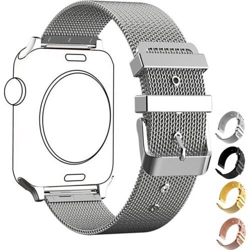 Stainless Steel Strap Watchband for Apple Watch 5 4 44mm 40mm 42mm 38mm Milanese Loop Band Bracelet for iwatch 3 2 1 Accessories