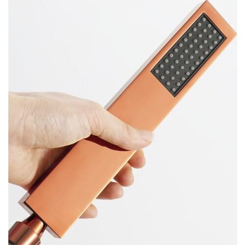 Rose gold Hand Held Shower Head Bathroom gold brass shower Gold Finished Handheld Shower heads