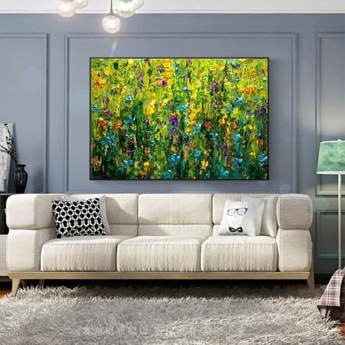 Hand Painted Canvas Wall Art Abstract Oil Painting Knife Flowers Oil Painting Modern Abstract Paintings Decoration Bedroom Salon