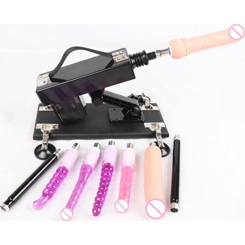 Basic Style Sex-Machine Masturbator For Men And Women With 6 Nozzles Dildos , Love Retractable Machine Vibrator Sex Toy