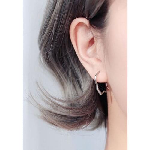 Hoop Earrings Lines Face For Women New Vintage Simple Fashion Korea Punk Design Charming Hot Sale Female Gift Jewelry BOYULIGE