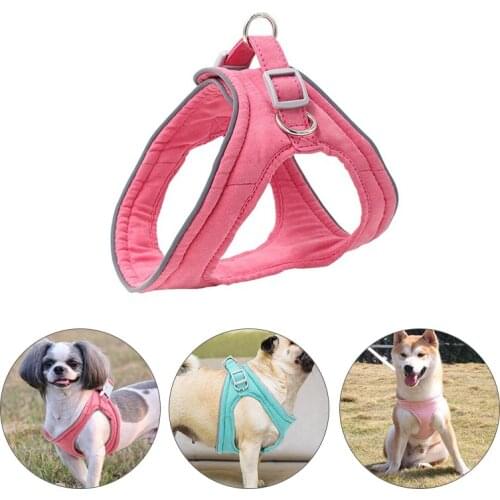 Reflective Pet Chest Strap Dog Traction Rope Pet Vest Type Dog Walking Rope Safety Belt Dog Collar Dog Supplies XS-L
