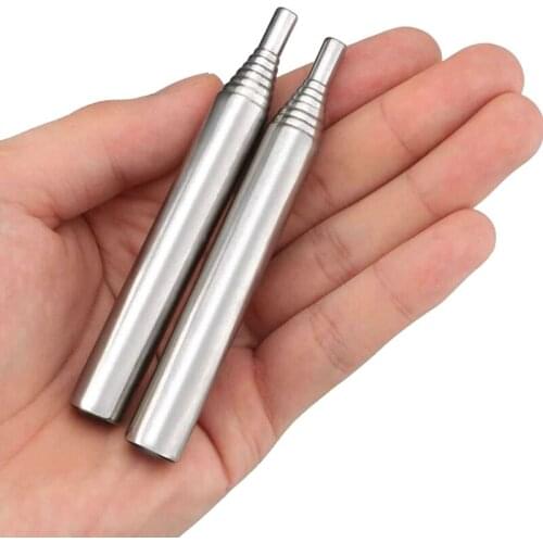 Outdoor Cooking Survival Blow Fire Tube Portable Fire Starter Tube Retractable Stainless Steel Camping Blow Fire Tube Blowpipe