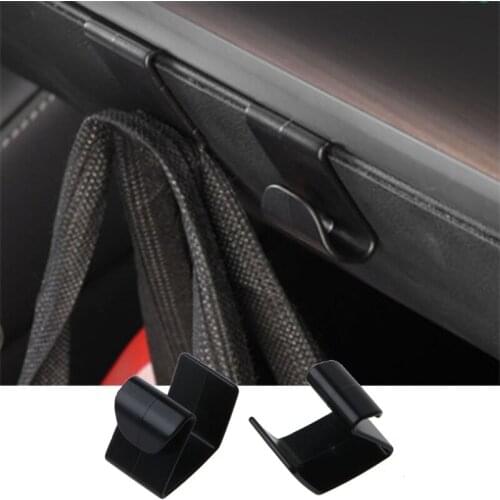 Universal ABS Car Front Glove Box Hook Holder Compatible with Model 3/Y Anti Swinging Bag Holder