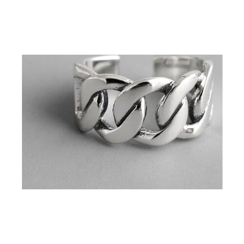 Bohemian Vintage Large Hollow Chains Rings For Women Charm Ring Party Wedding Fashion Jewelry Gifts