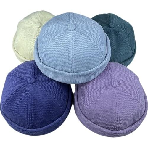 Vintage hats skullcap cord-wick hats for men vintage adjustable marina sailor hats for women hip hop hats