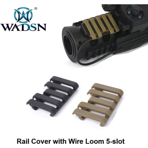 WADSN Tactical Handguard Airsoft Rifle 5-slot Rail Cover With Wire Loom Fit 20mm Rails Hunting Weapon Lights Accessories WEX321