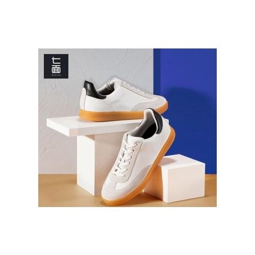 Youpin qimian 2020 new products sheepskin sports casual shoes mens shoes color matching retro sports casual shoes