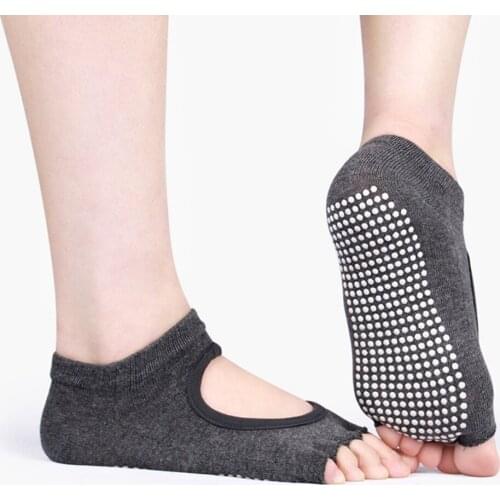 Women Yoga Socks Full Toe Gym Sport Non Slip Pilates Fitness Running Socks Anti-slip Sock Slippers Equipments