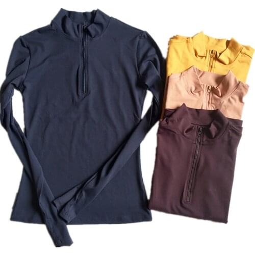 Women Zipper Long Sleeve yoga top Sport Sports Top Yoga Shirts Quick Dry Breathable Tshirt Workout Tops Women Sportswear
