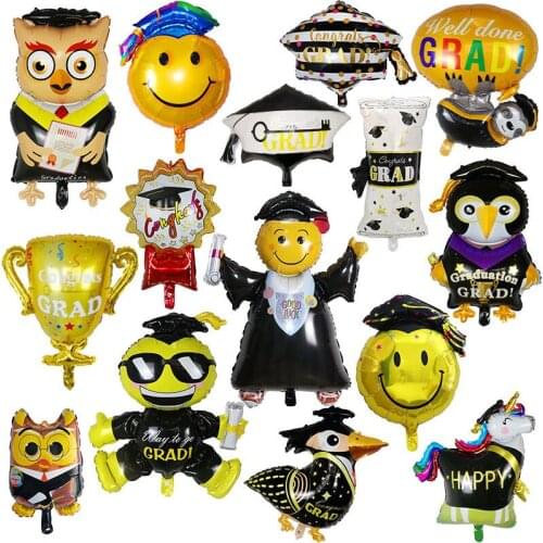 1pc Congrats Grad Balloons Graduation Foil Helium Balloon Congratulation Globos Graduation Party Kids Birthday Party Decoration