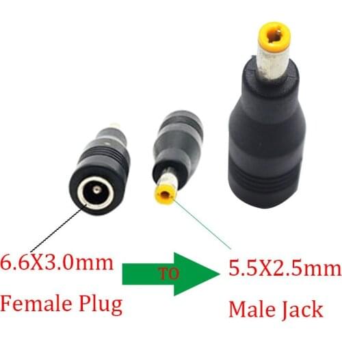 10Pcs DC Power Plug Jack Connector DC 5.5*2.5mm Male to 6.3*3.0mm Female DC Converter Adapter 5.5*2.5 to 6.3x3.0 mm For Laptop