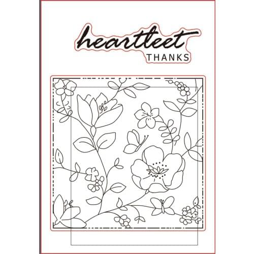 11x16 Flowers New Transparent Clear Rubber Stamp Sheet Cling Scrapbooking Photo Album PaperCard DIY Craft