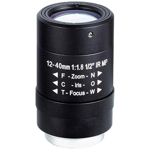 12-40 mm Manual Zoom Varifocal HD MegaPixels IPC CCTV Lens 1/2" CS Mount 30-10.2 degrees For IP Security Camera (SL-1240MMP)