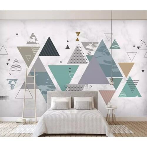 Beibehang custom modern minimalist geometric background landscape decorative mural papel de parede 3d wallpaper