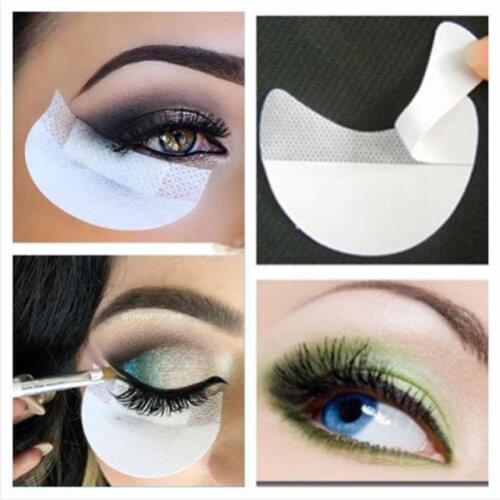 50pcs Eyeshadow Lint Shields Under Eye Patches Disposable Eye Shadow Makeup Protector Stickers Pads Eyes Makeup Application Tool
