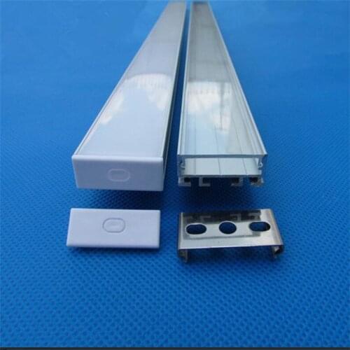 Free Shipping China Extrusion anodized Aluminum Profile for LED Strip Designing 2m/pcs 40m/lot PC cover and end caps included