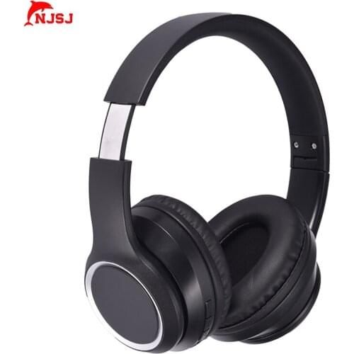 NJSJ HIFI Wireless Headphones 3D Stereo Bluetooth Headset Foldable Gaming Earphones With Mic Noise Reduction Earbuds