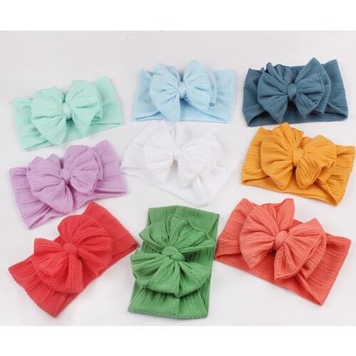 Baby Hair Band For Girls Bow Elastic Headbands Twisted Cable Design Turban Kids Headware Baby Hair Accessories