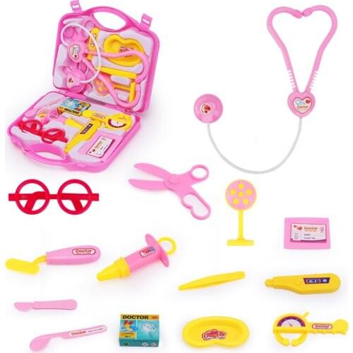 Kids Doctor Toy Kit Suitcase Medical Tool Nursing Pretend Play Set Simulation Injection Medicine Role Play Toy For Children Gift
