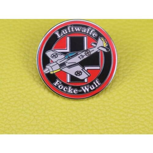 Fighter planes enamel pin Luftwaffe badge cross brooch German flag jewelry
