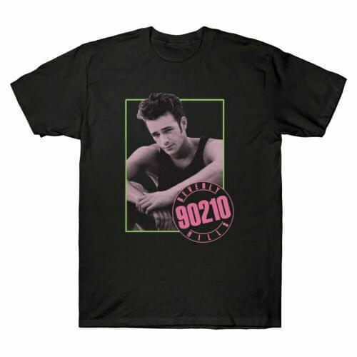 Beverly Hills 90210 TV Show Dylan McKay Luke Perry 80S Retro Mens T Shirt Sunmmer Hip Hop Men T-Shirt Print Men T Shirt