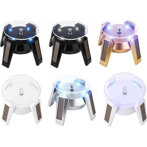 Hot Sales Airship UFO Rotating Display Stand 360 Degrees Solar Dual Use Automatic Turntable for Showcase