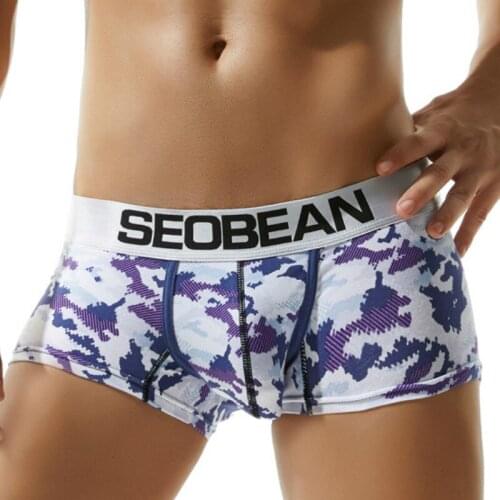 Camouflage Mens Underwear Boxers Cotton Men Boxer Shorts Sexy Male Underpants Low Waist Man Underwre Gay Home Lingerie Seobean