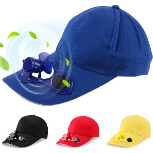 Sunscreen Solar Powered Fan Hat Summer Outdoor Sport Hats Sun Protection Cap With Solar Cool Fan Bicycling Climbing Baseball Cap