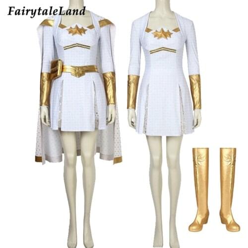 Starlight Annie January Cosplay Costume Halloween Carnival The Boys Season 1 Heroine Outfit Sexy White Dress