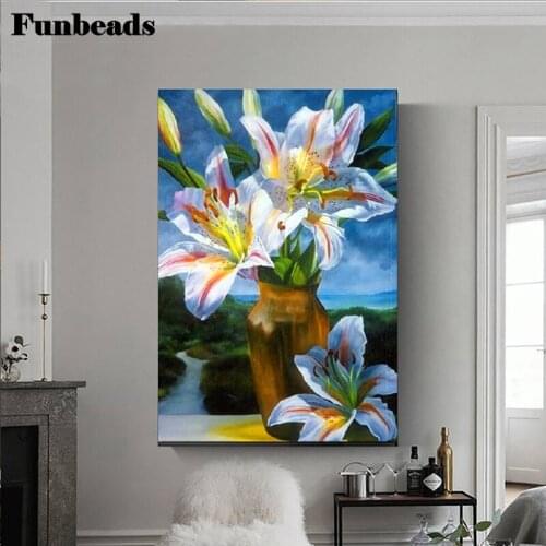 New diamond embroidery mosaic Higan Flower diamond paintings full square round drill stitch cross rhinestone of picture FF4362