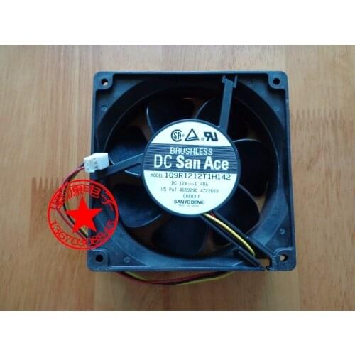 Sanyo Denki 109R1212T1H142 DC 12V 0.48A 60x60x25mm Server Cooling Fan