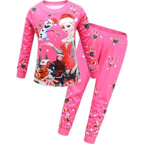 Disney Spring Autumn Kids Pajamas Childrens Frozen Sleepwear Baby Sets Boys Girls Pyjamas Pijamas Cotton Nightwear Clothes