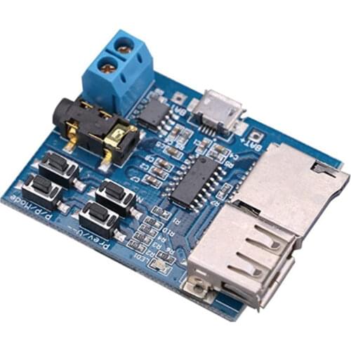Mp3 Lossless Decoding Board Mp3 Decoder Module TF Card U Disk Decoding Player Comes with Power Amplifier