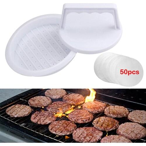 DIY Hamburger Meat Press Tools Kitchen Baking BBQ Oil Paper Patty Makers Meat Burger Maker Mold Food Grade Plastic Cooking Tools