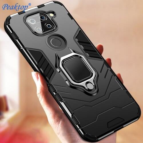 Shockproof Armor Case For Xiaomi Redmi Note 9S 9 Pro Max Cases Stand Holder Magnetic Car Ring Phone Back Cover For Redmi 10X 5G